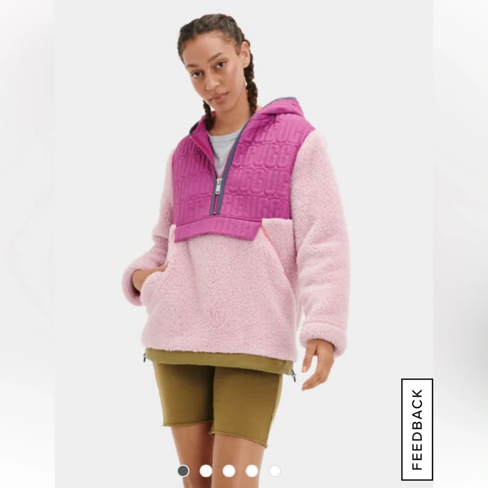 NWT UGG Iggy Sherpa Half Zip Pullover - Picture 1 of 6